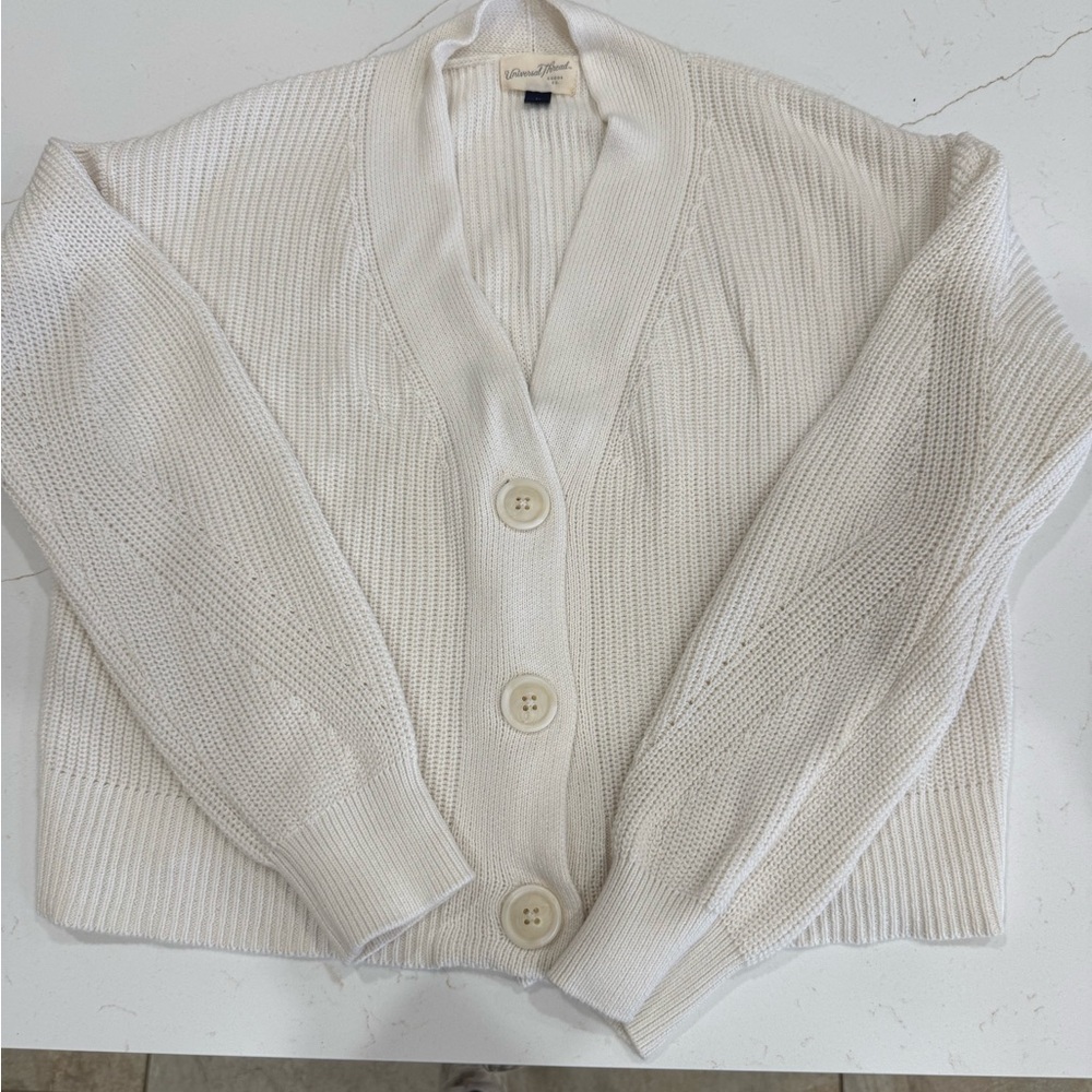 Universal Thread Women's Cream Cardigan Sweater